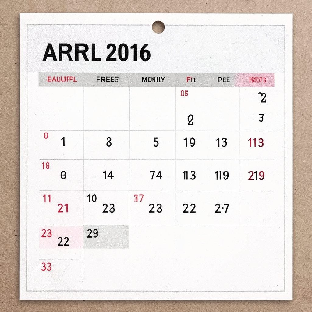 Colorful monthly calendar template with bold headers, bright accent blocks, and a playful kid-friendly design